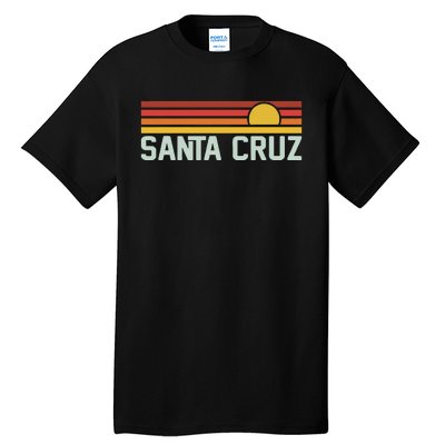 Santa Cruz Vintage Beach Sunset California Santa Cruz Summer Tall T-Shirt