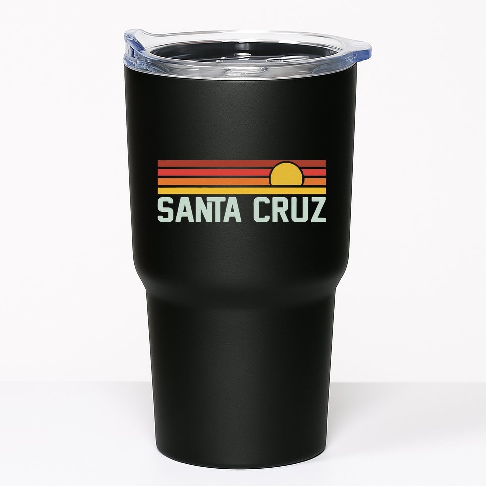 Santa Cruz Vintage Beach Sunset California Santa Cruz Summer Tumbler