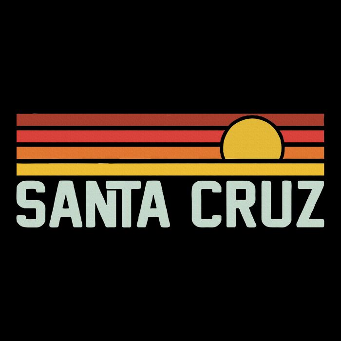 Santa Cruz Vintage Beach Sunset California Santa Cruz Summer Womens Tank Top