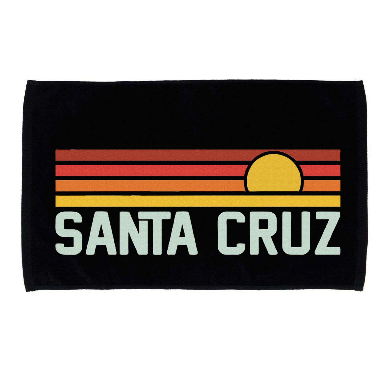 Santa Cruz Vintage Beach Sunset California Santa Cruz Summer Microfiber Hand Towel