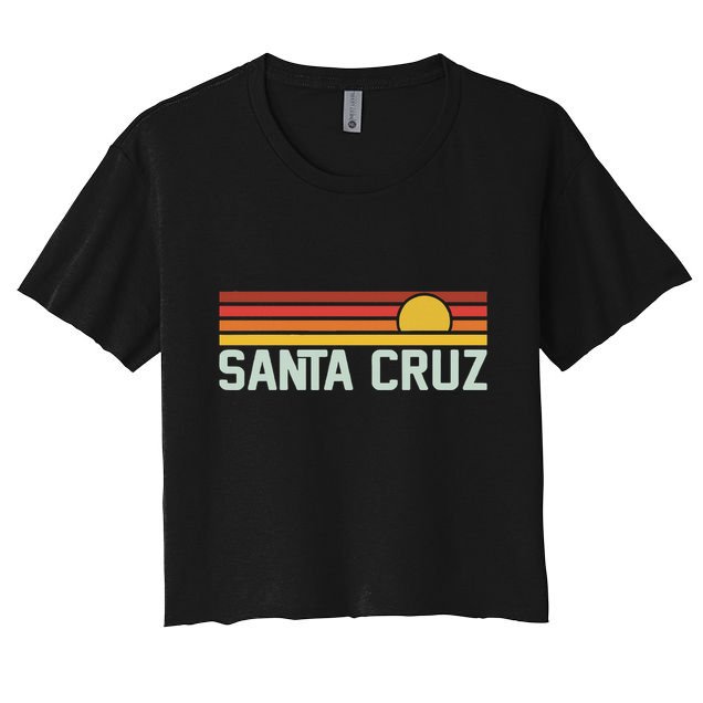 Santa Cruz Vintage Beach Sunset California Santa Cruz Summer Crop Top