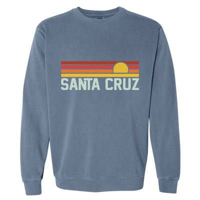 Santa Cruz Vintage Beach Sunset California Santa Cruz Summer Garment-Dyed Sweatshirt