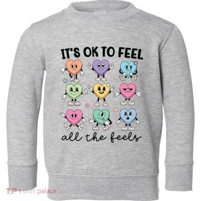 School Counselor Valentine Feel All The Feels Toddler Sweatshirt