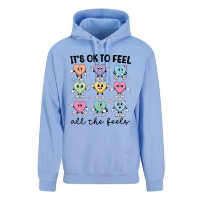 School Counselor Valentine Feel All The Feels Unisex Surf Hoodie