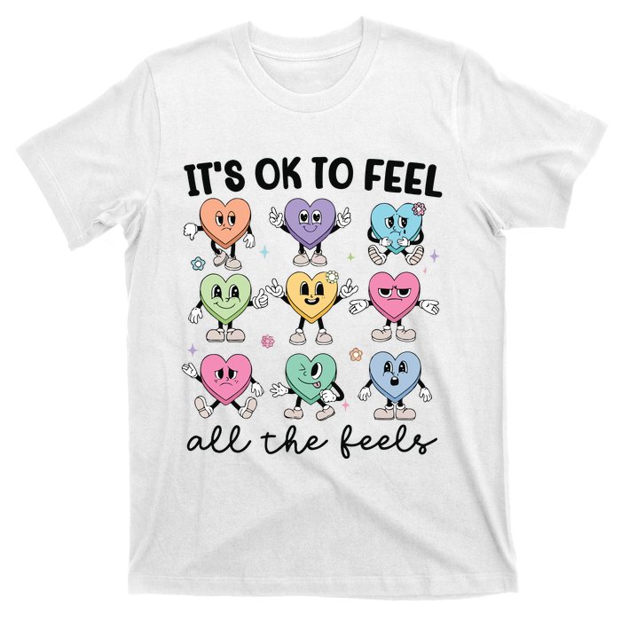 School Counselor Valentine Feel All The Feels T-Shirt