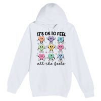 School Counselor Valentine Feel All The Feels Premium Pullover Hoodie