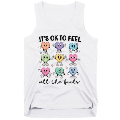 School Counselor Valentine Feel All The Feels Tank Top