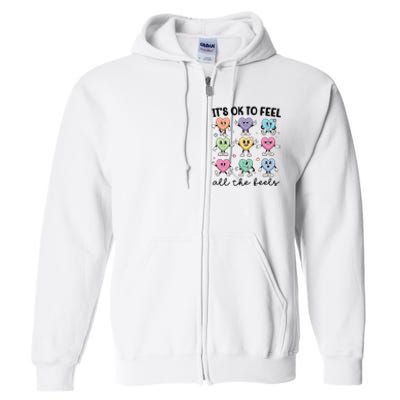 School Counselor Valentine Feel All The Feels Full Zip Hoodie