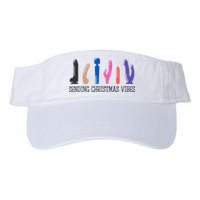 Sending Christmas Vibe Sending You Happy Vibe Xmas Vibrator  Valucap Bio-Washed Visor
