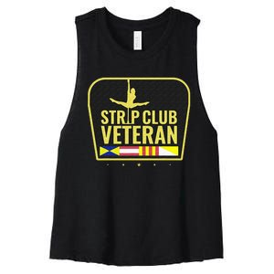 Strip Club Veteran Women's Racerback Cropped Tank