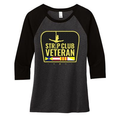 Strip Club Veteran Women's Tri-Blend 3/4-Sleeve Raglan Shirt