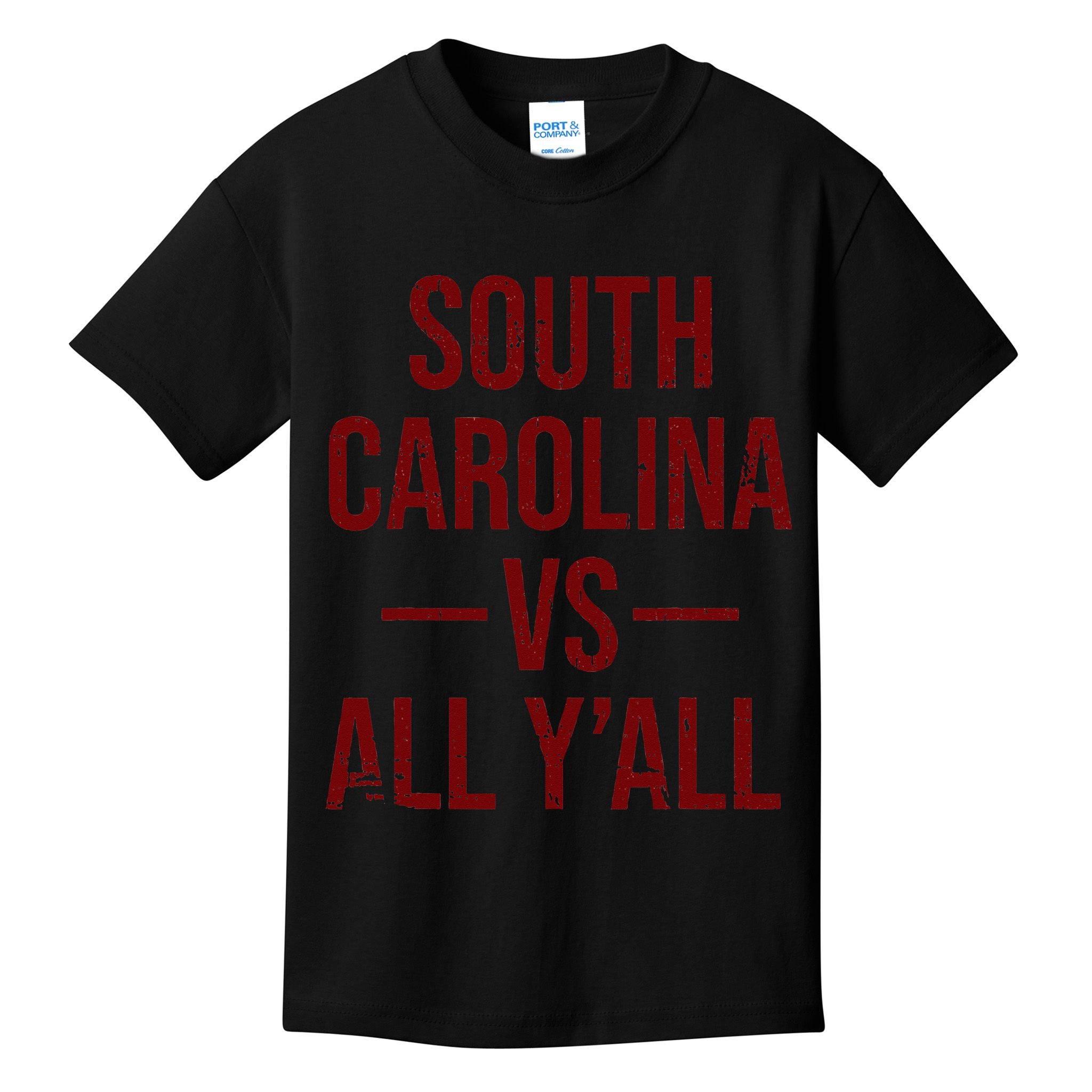 South Carolina Vs All YAll Vintage Weathered Southerner Kids T-Shirt