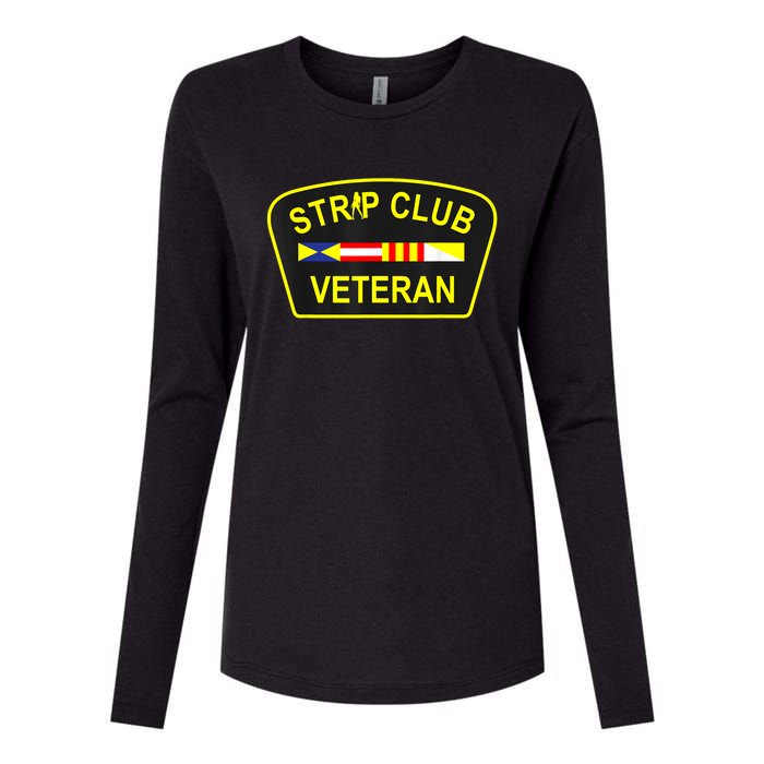 Strip Club Veteran Funny Veteran Womens Cotton Relaxed Long Sleeve T-Shirt