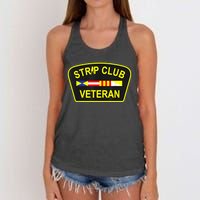 Strip Club Veteran Funny Veteran Women's Knotted Racerback Tank