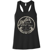 Stockton California Vintage Restaurant Bar Motel Advertising Women's Racerback Tank