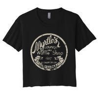 Stockton California Vintage Restaurant Bar Motel Advertising Women's Crop Top Tee