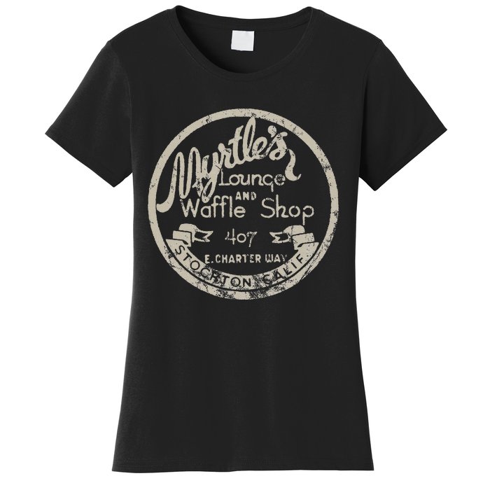 Stockton California Vintage Restaurant Bar Motel Advertising Women's T-Shirt