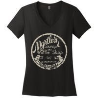 Stockton California Vintage Restaurant Bar Motel Advertising Women's V-Neck T-Shirt