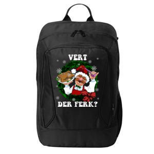 Swedish Chef Vert Der Ferk Christmas Swedish Chef Christmas Funny City Backpack