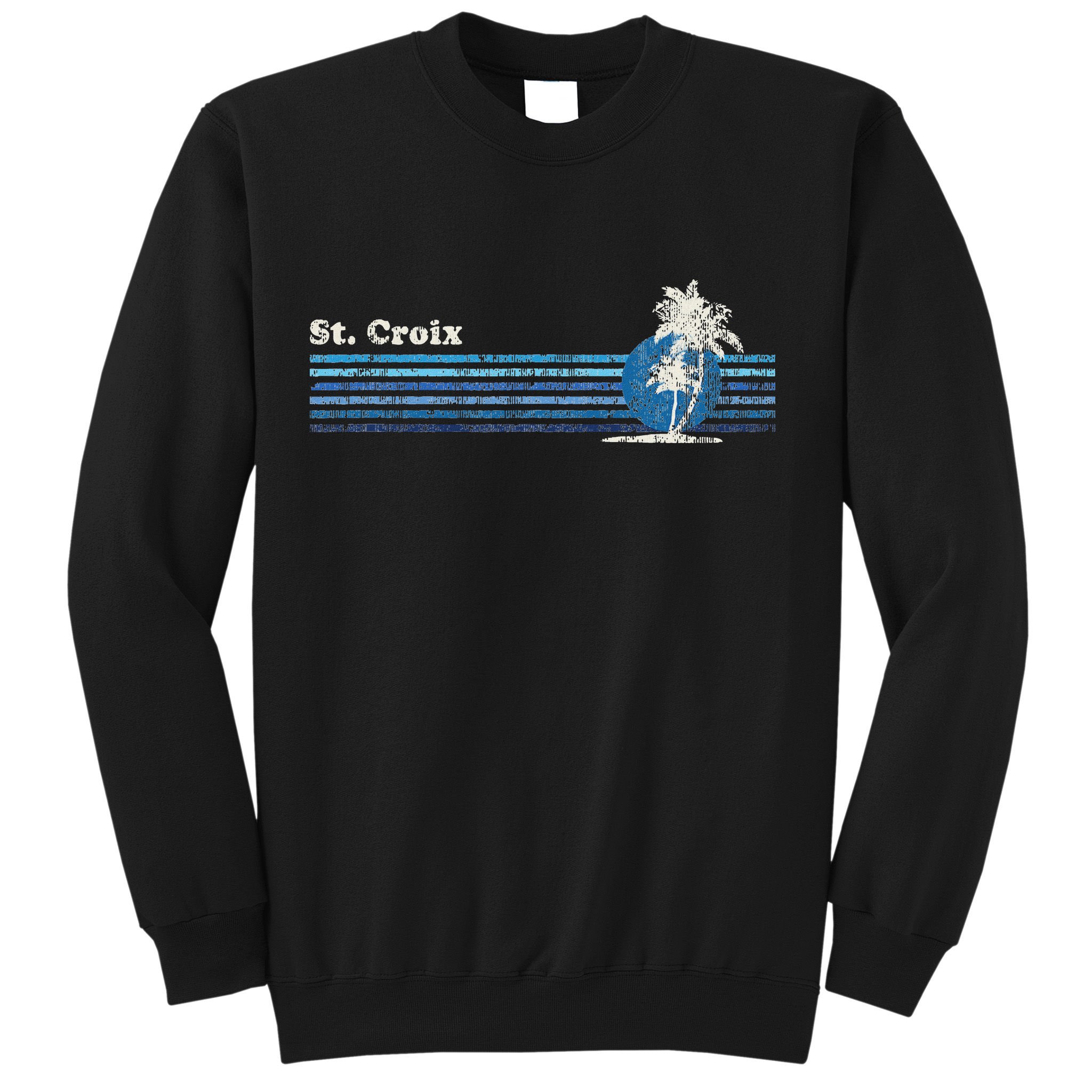 St. Croix Vintage 80s Palm Trees Sunset Sweatshirt