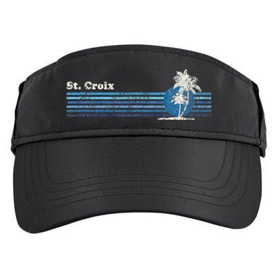 St. Croix Vintage 80s Palm Trees Sunset Adult Drive Performance Visor