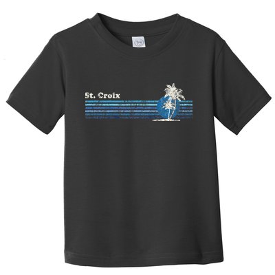 St. Croix Vintage 80s Palm Trees Sunset Toddler T-Shirt
