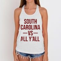 South Carolina Vs All YAll Vintage Weathered Southerner Women's Knotted Racerback Tank