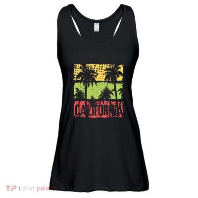 Surfing California Vintage Summer Beach Gift Ladies Essential Flowy Tank