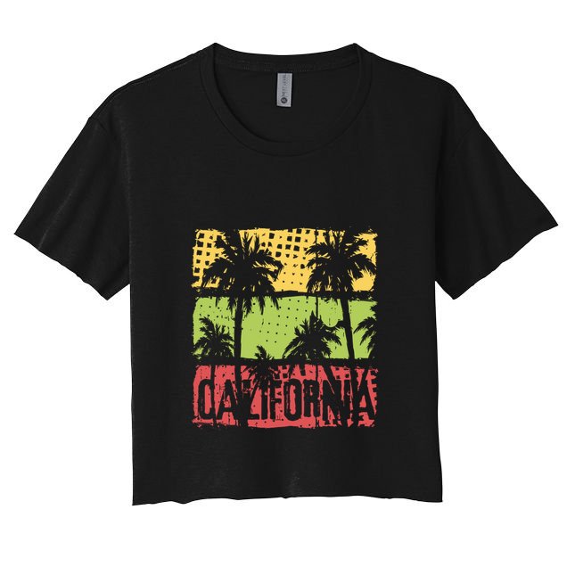 Surfing California Vintage Summer Beach Gift Crop Top