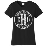 Southside Chicago Vintage Sign Distressed White Print Women's T-Shirt