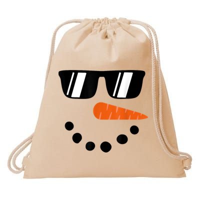 Snowman Christmas Winter Drawstring Bag