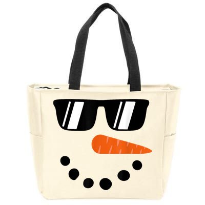 Snowman Christmas Winter Zip Tote Bag