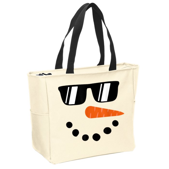 Snowman Christmas Winter Zip Tote Bag
