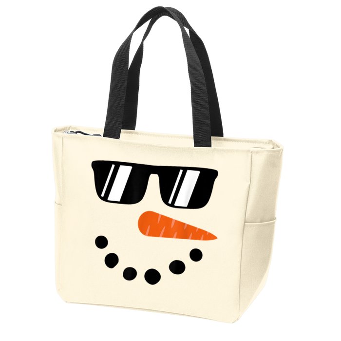 Snowman Christmas Winter Zip Tote Bag