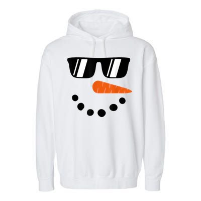 Snowman Christmas Winter Garment-Dyed Fleece Hoodie