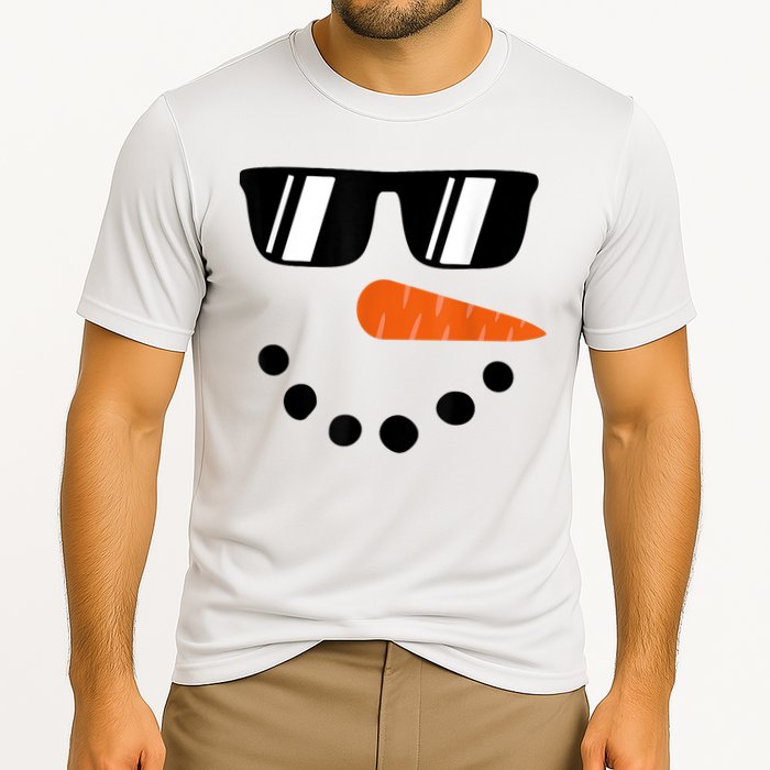Snowman Christmas Winter Cooling Performance Crew T-Shirt