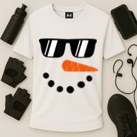 Snowman Christmas Winter Cooling Performance Crew T-Shirt
