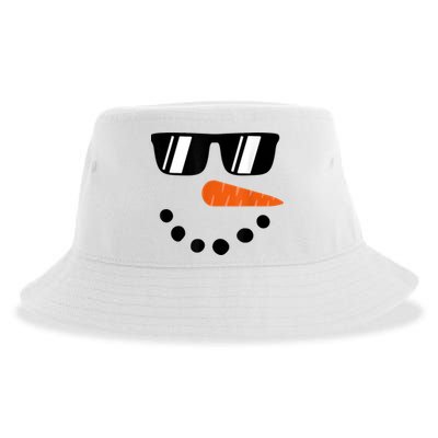 Snowman Christmas Winter Sustainable Bucket Hat