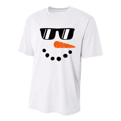 Snowman Christmas Winter Youth Performance Sprint T-Shirt