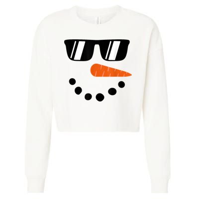 Snowman Christmas Winter Cropped Pullover Crew
