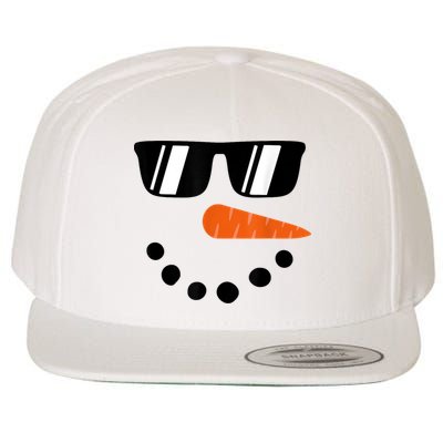 Snowman Christmas Winter Wool Snapback Cap