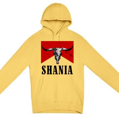 Shania Country Western Bull Premium Pullover Hoodie