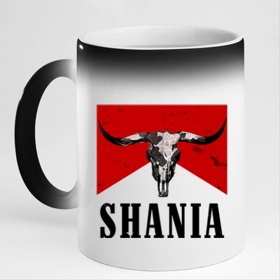 Shania Country Western Bull 11oz Black Color Changing Mug