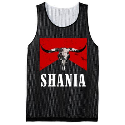 Shania Country Western Bull Mesh Reversible Basketball Jersey Tank