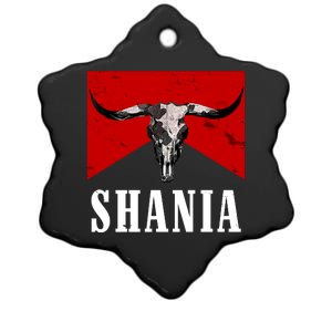 Shania Country Western Bull Ceramic Star Ornament