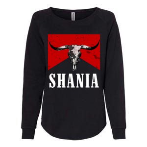 Shania Country Western Bull Womens California Wash Sweatshirt