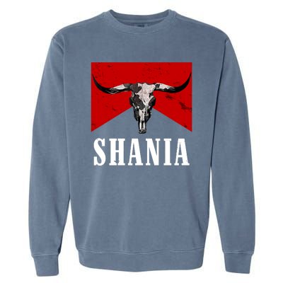 Shania Country Western Bull Garment-Dyed Sweatshirt