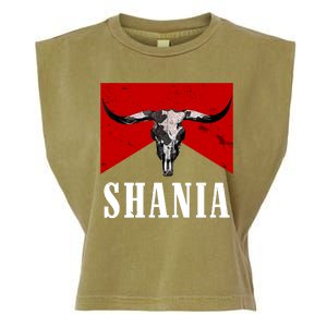 Shania Country Western Bull Garment-Dyed Women's Muscle Tee