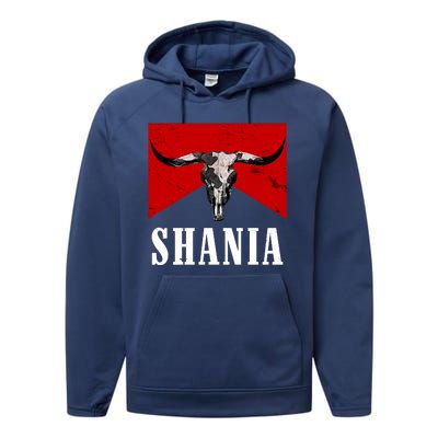 Shania Country Western Bull Performance Fleece Hoodie