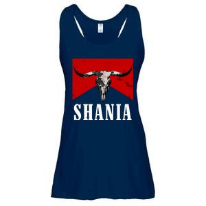 Shania Country Western Bull Ladies Essential Flowy Tank